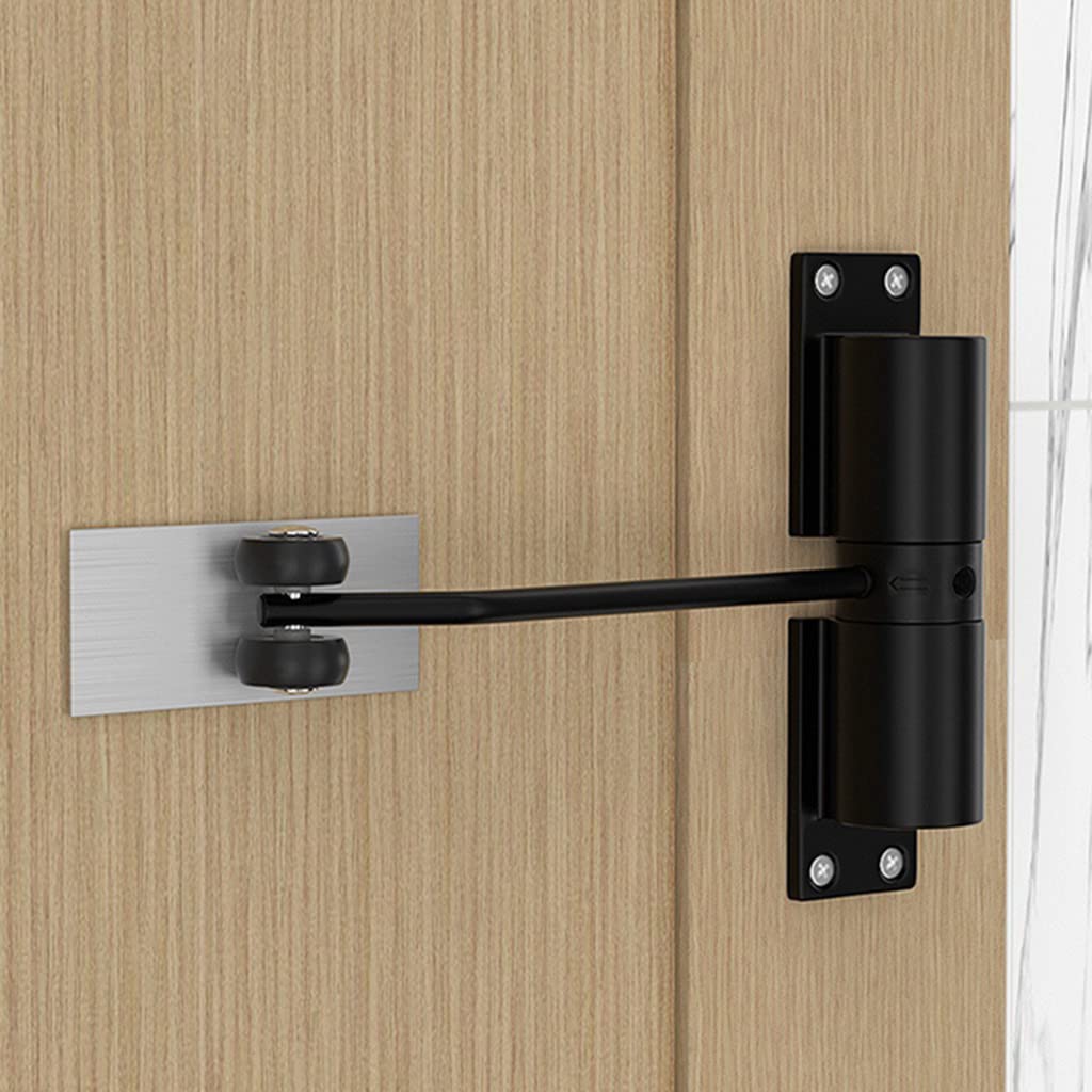 HASTHIP Door Closer, Zinc Alloy Automatic Safety Spring Door Closer, Adjustable Closing Door Hinge, Quiet Door Closer for Wooden Door, Metal Door, Security Door, Weight Up to 30 Kgs (Black) HASTHIP Door Closer, Zinc Alloy Automatic Safety Spring Door Closer, Adjustable Closing Door Hinge, Quiet Door Closer for Wooden Door, Metal Door, Security Door, Weight Up to 30 Kgs (Black)